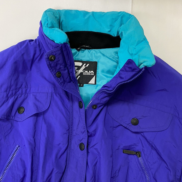 Tyrolia Ski Jacket Women 10 Snow Skiwear Purple with Back Design - Picture 5 of 13